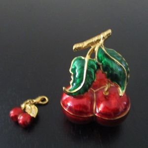 E. Berebi "The Cherries" Trinket Box & Charm